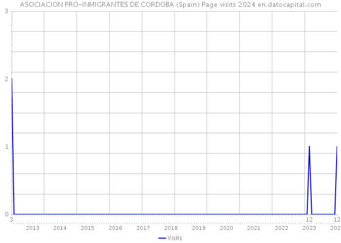 ASOCIACION PRO-INMIGRANTES DE CORDOBA (Spain) Page visits 2024 