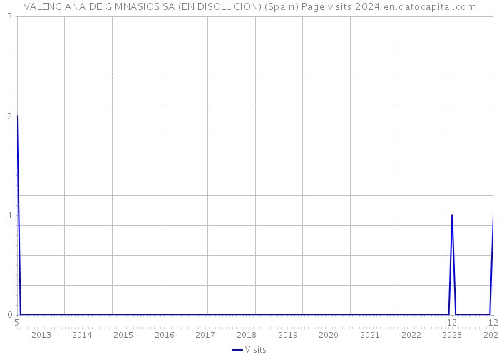 VALENCIANA DE GIMNASIOS SA (EN DISOLUCION) (Spain) Page visits 2024 