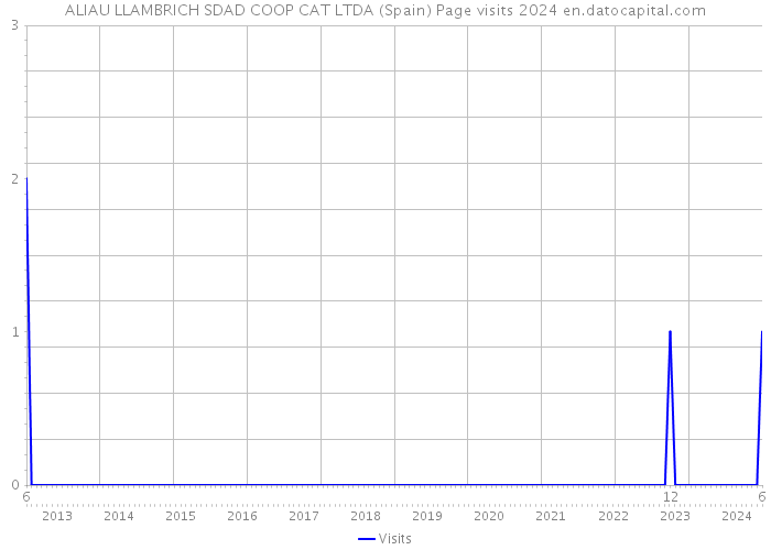 ALIAU LLAMBRICH SDAD COOP CAT LTDA (Spain) Page visits 2024 