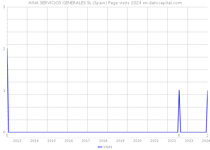 AINA SERVICIOS GENERALES SL (Spain) Page visits 2024 