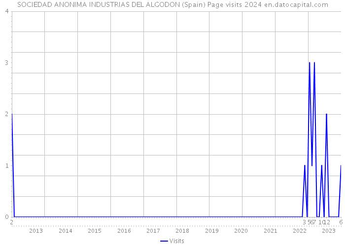 SOCIEDAD ANONIMA INDUSTRIAS DEL ALGODON (Spain) Page visits 2024 