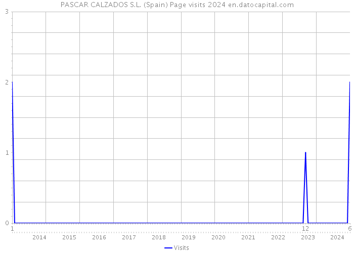 PASCAR CALZADOS S.L. (Spain) Page visits 2024 