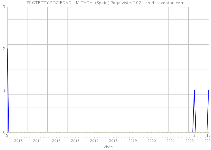 PROTECTY SOCIEDAD LIMITADA. (Spain) Page visits 2024 