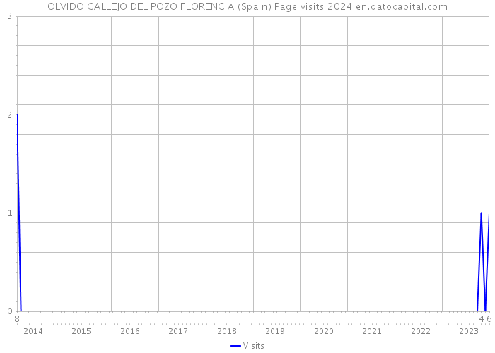OLVIDO CALLEJO DEL POZO FLORENCIA (Spain) Page visits 2024 
