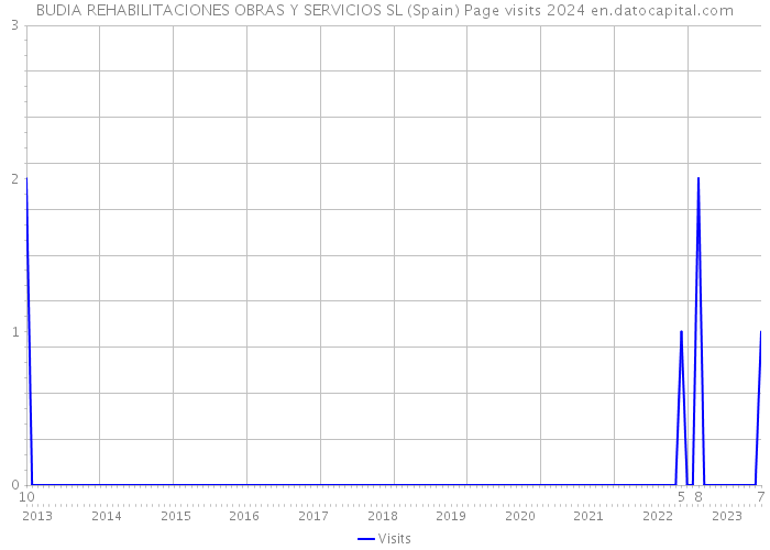 BUDIA REHABILITACIONES OBRAS Y SERVICIOS SL (Spain) Page visits 2024 