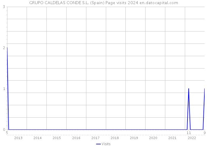 GRUPO CALDELAS CONDE S.L. (Spain) Page visits 2024 