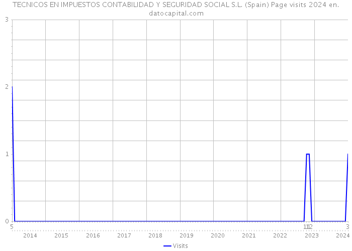 TECNICOS EN IMPUESTOS CONTABILIDAD Y SEGURIDAD SOCIAL S.L. (Spain) Page visits 2024 