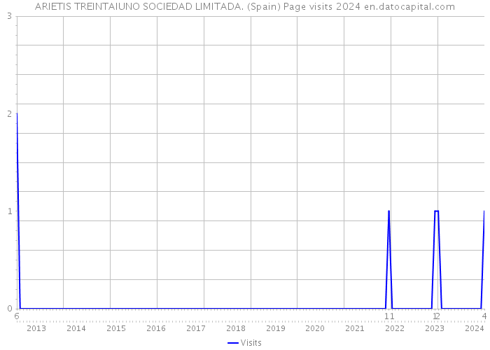 ARIETIS TREINTAIUNO SOCIEDAD LIMITADA. (Spain) Page visits 2024 