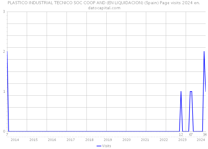 PLASTICO INDUSTRIAL TECNICO SOC COOP AND (EN LIQUIDACION) (Spain) Page visits 2024 