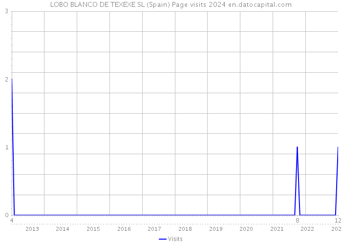 LOBO BLANCO DE TEXEXE SL (Spain) Page visits 2024 