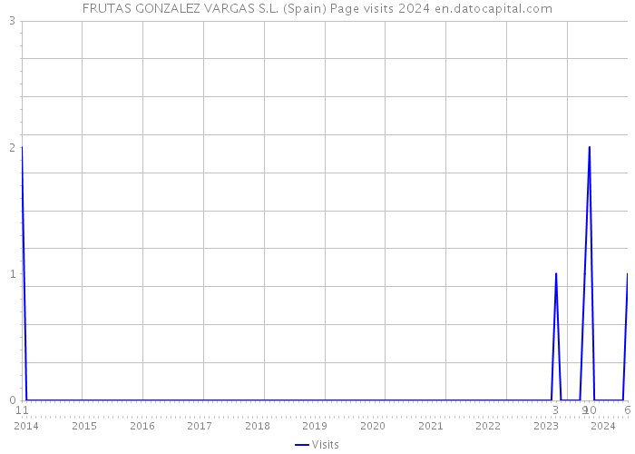 FRUTAS GONZALEZ VARGAS S.L. (Spain) Page visits 2024 