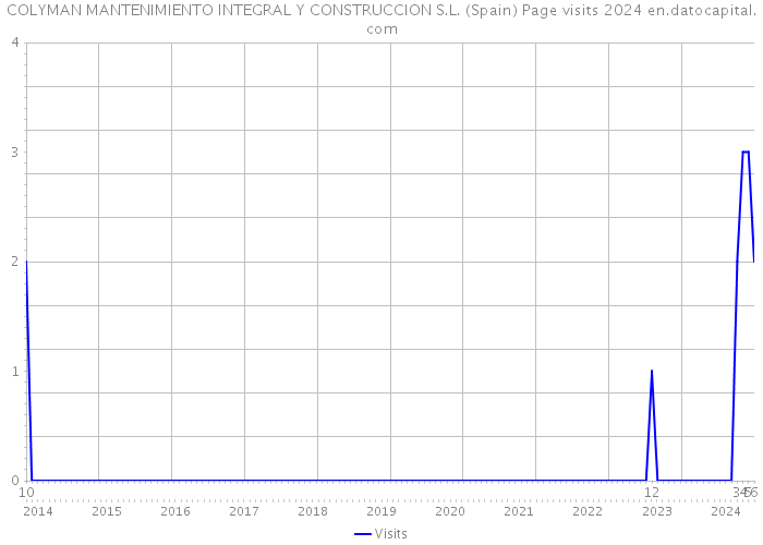 COLYMAN MANTENIMIENTO INTEGRAL Y CONSTRUCCION S.L. (Spain) Page visits 2024 