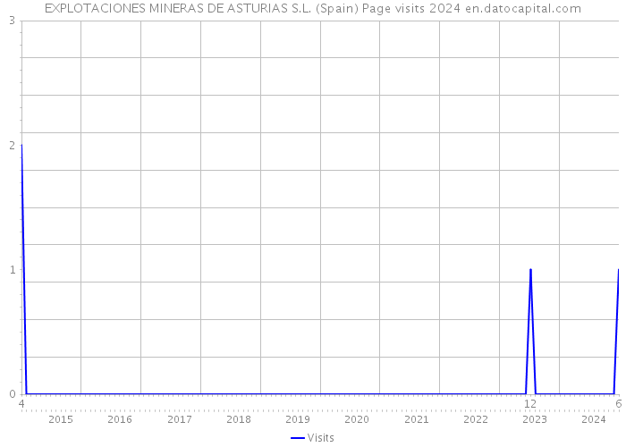 EXPLOTACIONES MINERAS DE ASTURIAS S.L. (Spain) Page visits 2024 