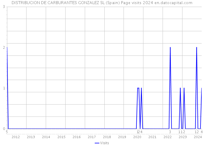 DISTRIBUCION DE CARBURANTES GONZALEZ SL (Spain) Page visits 2024 