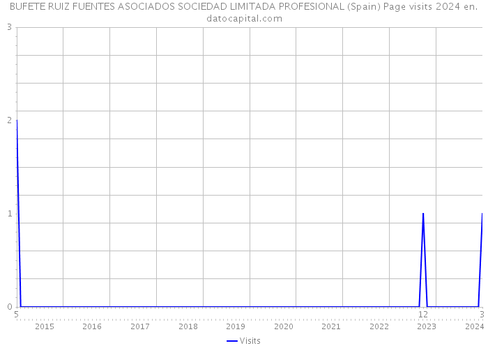 BUFETE RUIZ FUENTES ASOCIADOS SOCIEDAD LIMITADA PROFESIONAL (Spain) Page visits 2024 