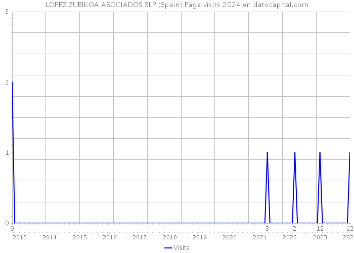 LOPEZ ZUBIKOA ASOCIADOS SLP (Spain) Page visits 2024 