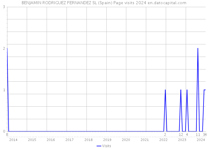 BENJAMIN RODRIGUEZ FERNANDEZ SL (Spain) Page visits 2024 