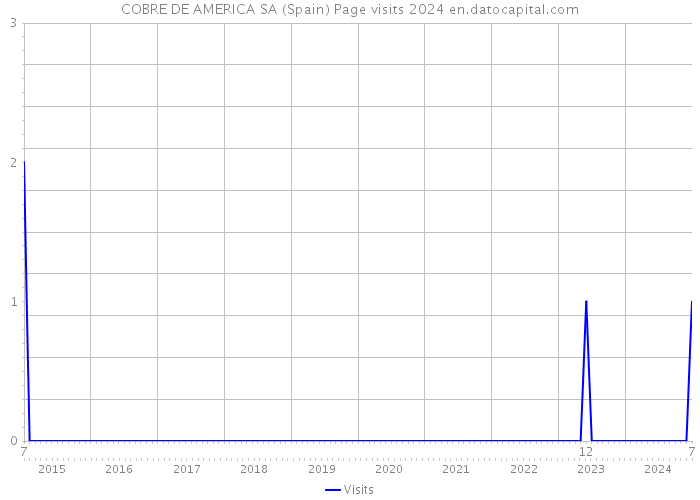 COBRE DE AMERICA SA (Spain) Page visits 2024 