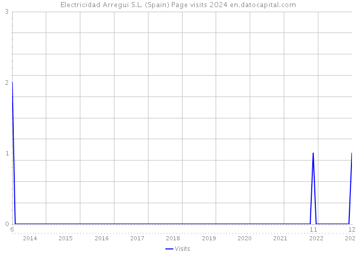 Electricidad Arregui S.L. (Spain) Page visits 2024 