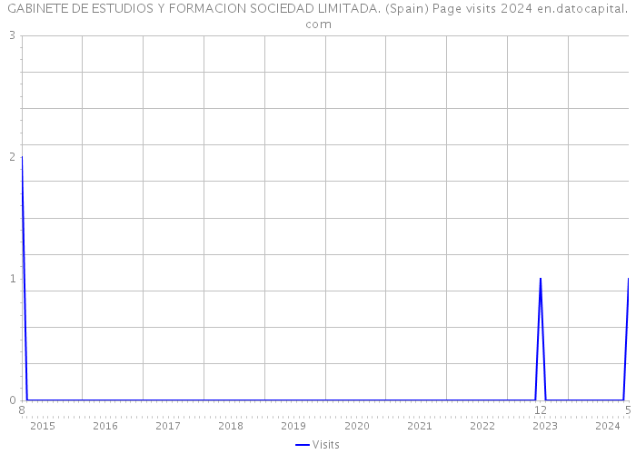 GABINETE DE ESTUDIOS Y FORMACION SOCIEDAD LIMITADA. (Spain) Page visits 2024 
