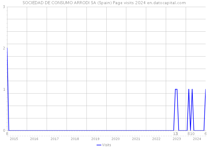 SOCIEDAD DE CONSUMO ARRODI SA (Spain) Page visits 2024 