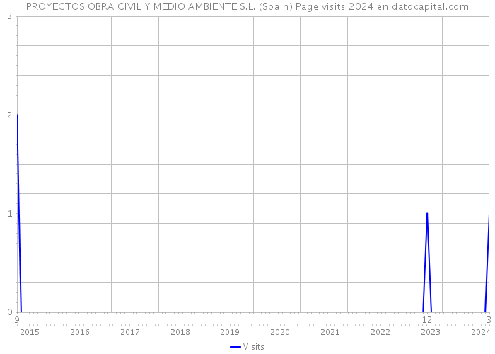 PROYECTOS OBRA CIVIL Y MEDIO AMBIENTE S.L. (Spain) Page visits 2024 