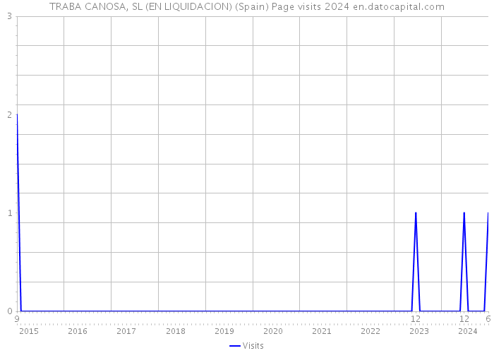 TRABA CANOSA, SL (EN LIQUIDACION) (Spain) Page visits 2024 