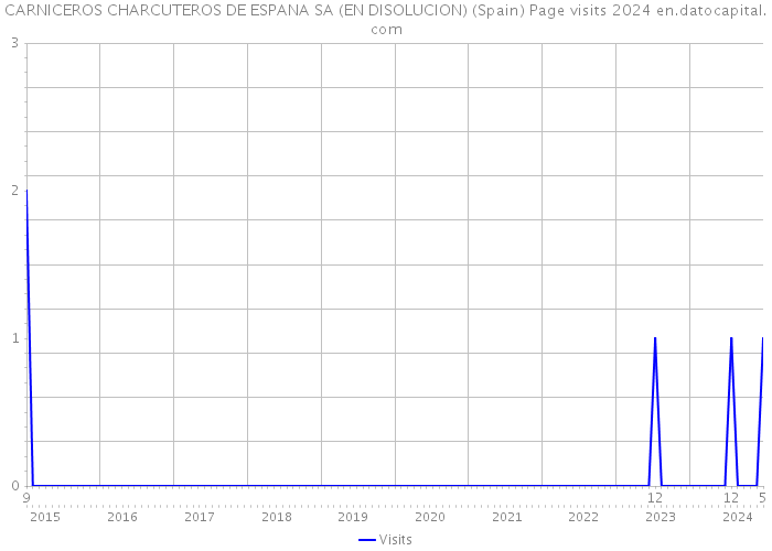 CARNICEROS CHARCUTEROS DE ESPANA SA (EN DISOLUCION) (Spain) Page visits 2024 