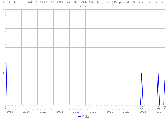 DE LA UNIVERSIDAD DE CORDO CORPORACION EMPRESARIAL (Spain) Page visits 2024 