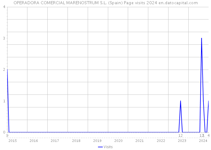 OPERADORA COMERCIAL MARENOSTRUM S.L. (Spain) Page visits 2024 
