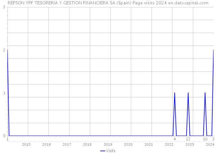 REPSON YPF TESORERIA Y GESTION FINANCIERA SA (Spain) Page visits 2024 