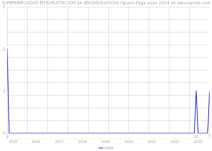 SUPERMERCADOS EN EXPLOTACION SA (EN DISOLUCION) (Spain) Page visits 2024 