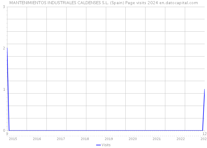 MANTENIMIENTOS INDUSTRIALES CALDENSES S.L. (Spain) Page visits 2024 