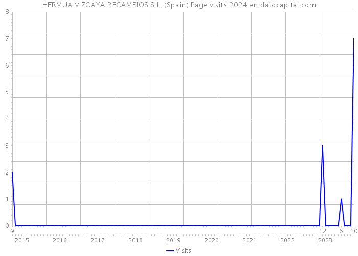 HERMUA VIZCAYA RECAMBIOS S.L. (Spain) Page visits 2024 