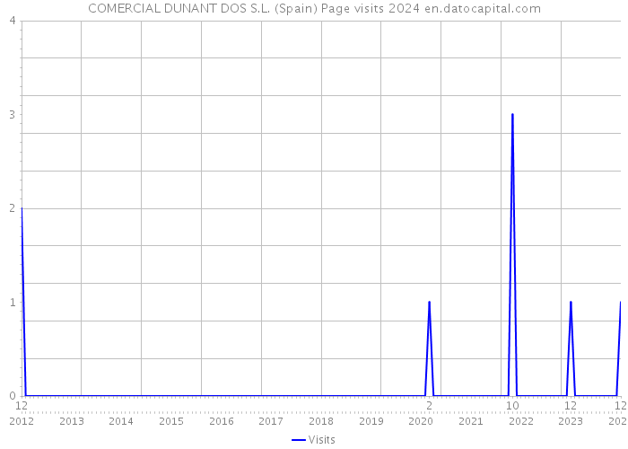 COMERCIAL DUNANT DOS S.L. (Spain) Page visits 2024 