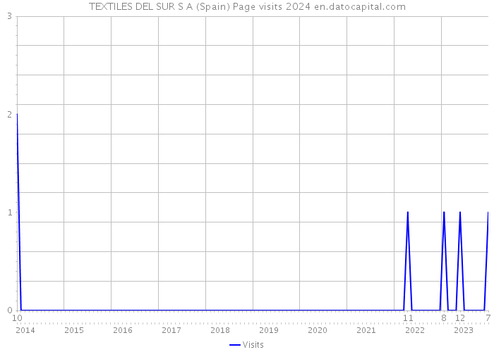 TEXTILES DEL SUR S A (Spain) Page visits 2024 