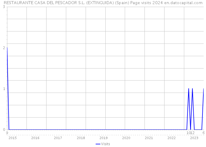 RESTAURANTE CASA DEL PESCADOR S.L. (EXTINGUIDA) (Spain) Page visits 2024 