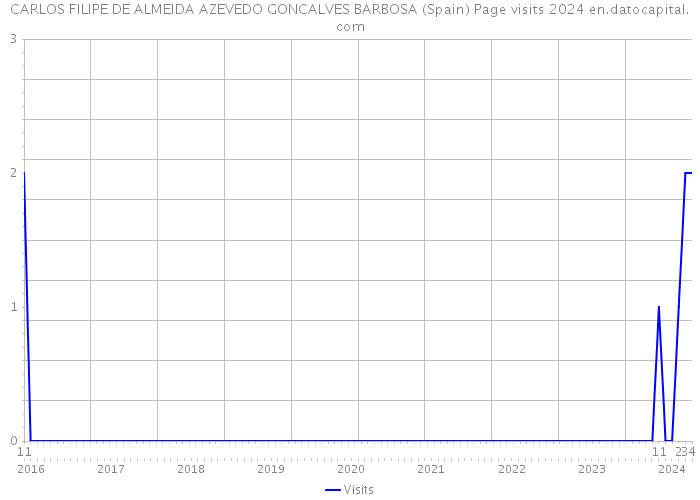 CARLOS FILIPE DE ALMEIDA AZEVEDO GONCALVES BARBOSA (Spain) Page visits 2024 