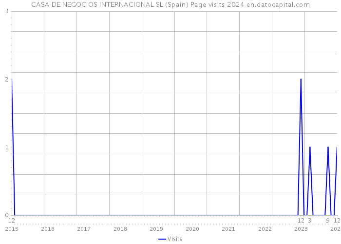 CASA DE NEGOCIOS INTERNACIONAL SL (Spain) Page visits 2024 