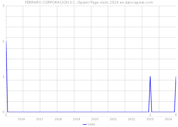 FERRARO CORPORACION S.C. (Spain) Page visits 2024 