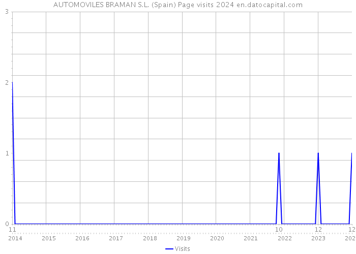 AUTOMOVILES BRAMAN S.L. (Spain) Page visits 2024 