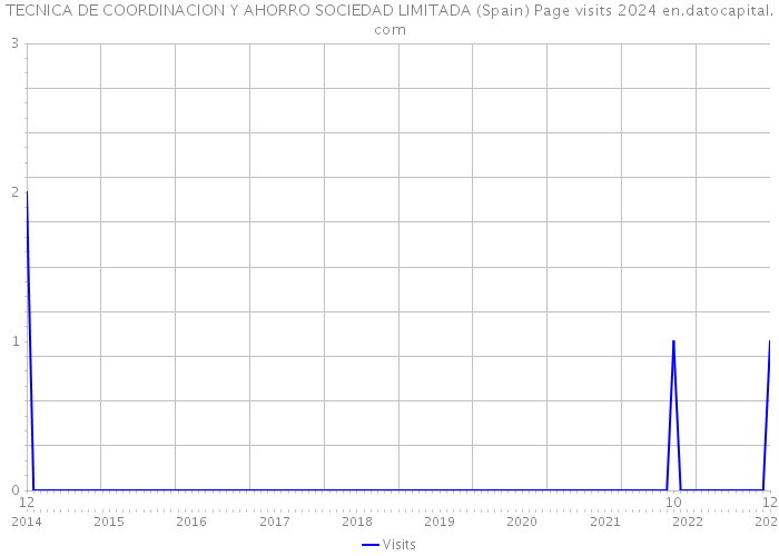 TECNICA DE COORDINACION Y AHORRO SOCIEDAD LIMITADA (Spain) Page visits 2024 