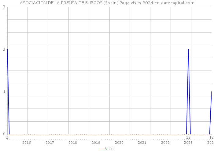 ASOCIACION DE LA PRENSA DE BURGOS (Spain) Page visits 2024 