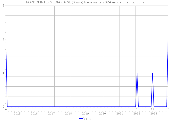 BORDOI INTERMEDIARIA SL (Spain) Page visits 2024 