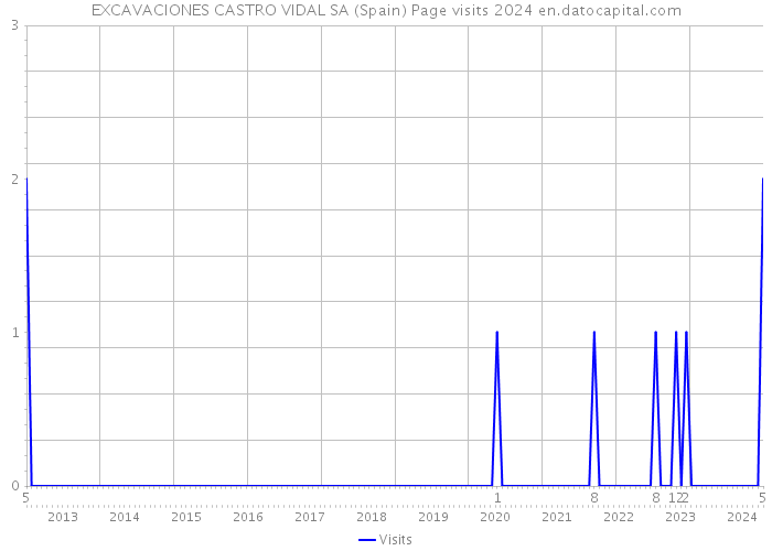 EXCAVACIONES CASTRO VIDAL SA (Spain) Page visits 2024 