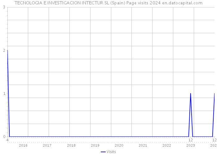 TECNOLOGIA E INVESTIGACION INTECTUR SL (Spain) Page visits 2024 