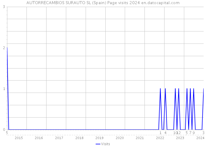 AUTORRECAMBIOS SURAUTO SL (Spain) Page visits 2024 