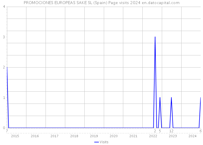 PROMOCIONES EUROPEAS SAKE SL (Spain) Page visits 2024 