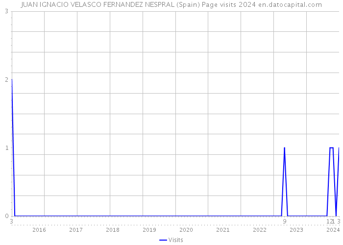 JUAN IGNACIO VELASCO FERNANDEZ NESPRAL (Spain) Page visits 2024 