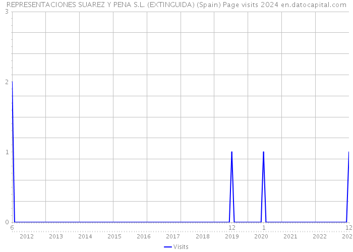 REPRESENTACIONES SUAREZ Y PENA S.L. (EXTINGUIDA) (Spain) Page visits 2024 